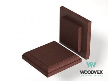Крышка столба ограждения Woodvex Select, ТЕМНО-КОРИЧНЕВЫЙ — ограждения и заборы из МПК, ЭКОДЭК