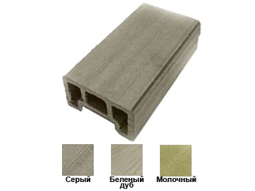 Перилабрашированная 80*45*3000 Светлые цвета, молочный цвет +8% — ограждение из ПНД (ДПК), WhiteDeck, Республика Татарстан