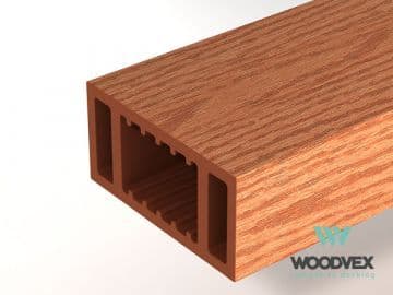 Перила ограждения нижние Woodvex Select 100х50х3000 мм, ТЕРРАКОТА — ограждение из МПК, ЭКОДЭК, Центральный ФО