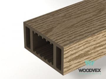 Перила ограждения нижние Woodvex Select 100х50х3000 мм, КОФЕ — ограждение из МПК, ЭКОДЭК, Центральный ФО