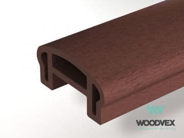 Перила ограждения верхние Woodvex Select 100х50х3000 мм, ТЕМНО-КОРИЧНЕВЫЙ — ограждение из МПК, ЭКОДЭК, Центральный ФО