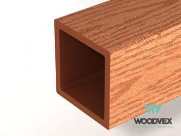 Столб ограждения Woodvex Select 100х100х3000 мм, ТЕРРАКОТА — ограждение из МПК, ЭКОДЭК, Центральный ФО