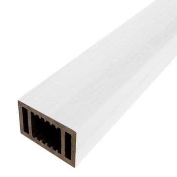 Перила ограждения нижние Woodvex Co-Extrusion 100х50х3000 мм, БЕЛЫЙ — ограждение из МПК, ЭКОДЭК, Центральный ФО