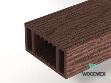 Перила ограждения нижние Woodvex Select 100х50х3000 мм, ТЕМНО-КОРИЧНЕВЫЙ — ограждение из МПК, ЭКОДЭК, Центральный ФО