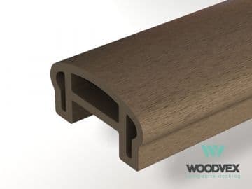 Перила ограждения верхние Woodvex Select 100х50х3000 мм, КОФЕ — ограждение из МПК, ЭКОДЭК, Центральный ФО